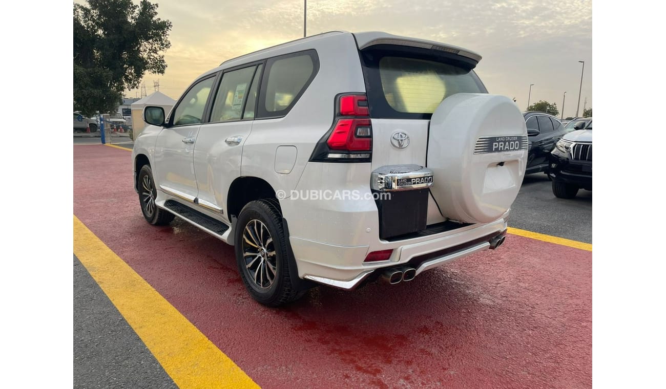 تويوتا برادو Toyota Prado VX 2.7L Petrol Spare Tyre Up Color White model 2021 For Export