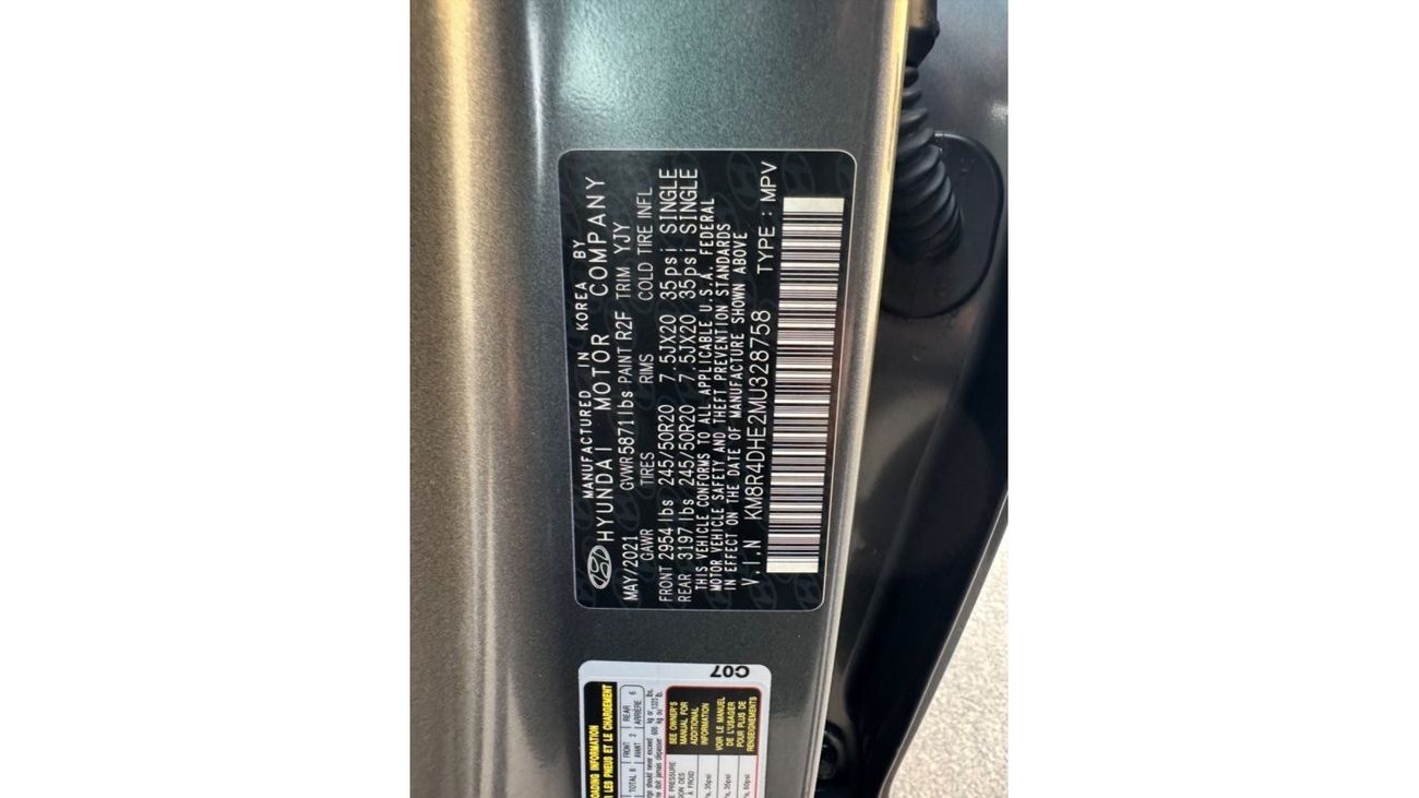 Hyundai Palisade 2021 LIMITED EDITION SUNROOF 4x4 V6 US SPEC