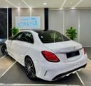 Mercedes-Benz C 200 AMG MERCEDES C200 || GCC || TOP OPTIONS || RED INTERIOR || FREE ACCIDENTS || PANORAMIC