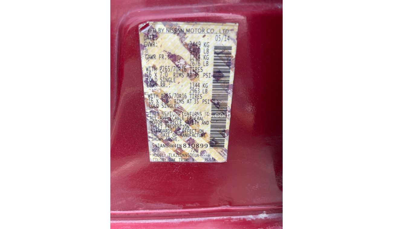 Nissan XTerra SE NISSAN Xterra 2014 full autmatic 4x4