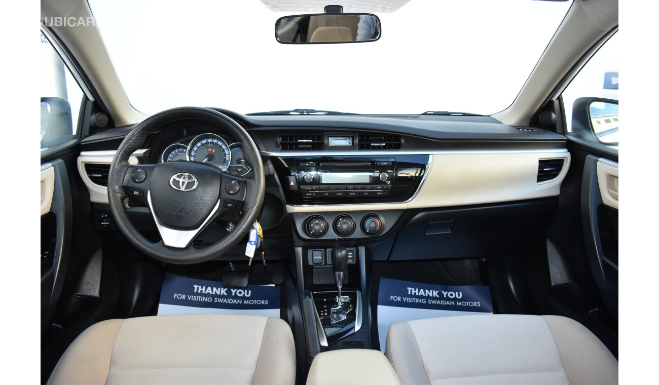Toyota Corolla 2.0L SE 2016 GCC SPECS WITH ONE YEAR DEALER WARRANTY FREE INSURANCE