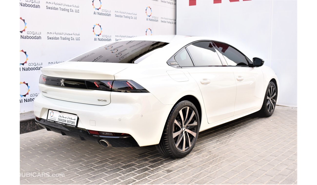 بيجو 508 1.6L GT LINE TURBO 2019 GCC AGENCY WARRANTY UP TO 2024 OR 100000KM