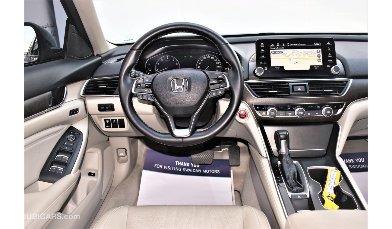 Honda Accord AED 2056 PM | 1.5L EX-L FULL OPTION GCC WARRANTY