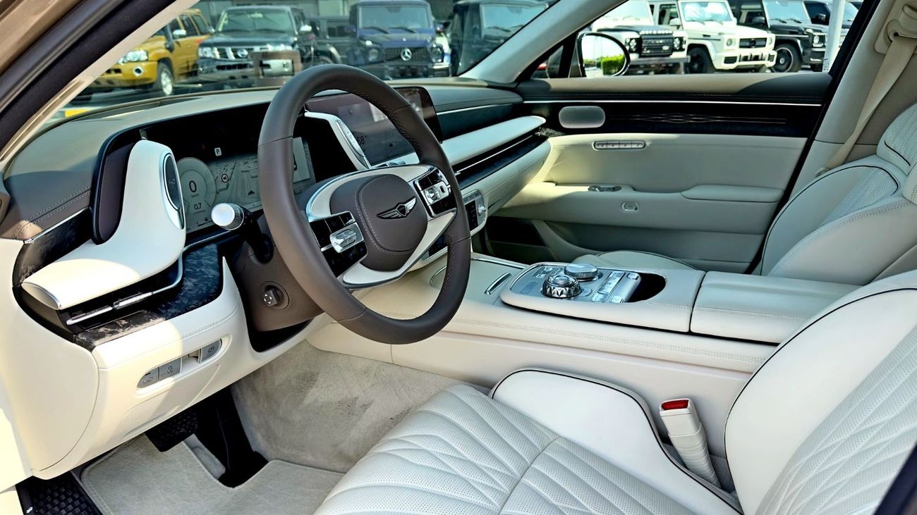 Genesis G90 2023 Genesis G90 3.5 Turbo E-Supercharged AWD, Dealer Warranty, GCC Specs (Carbon Package Int)