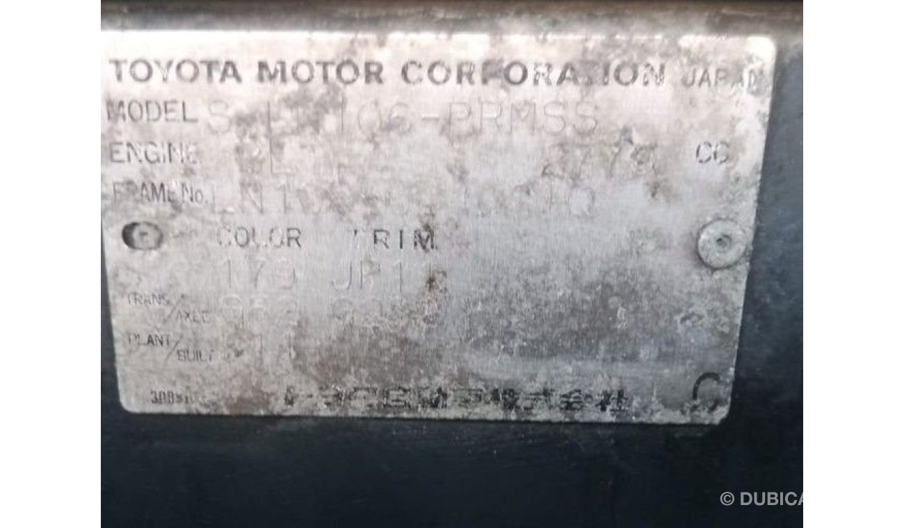 تويوتا هيلوكس TOYOTA HILUX PICK UP RIGHT HAND DRIVE (PM972)