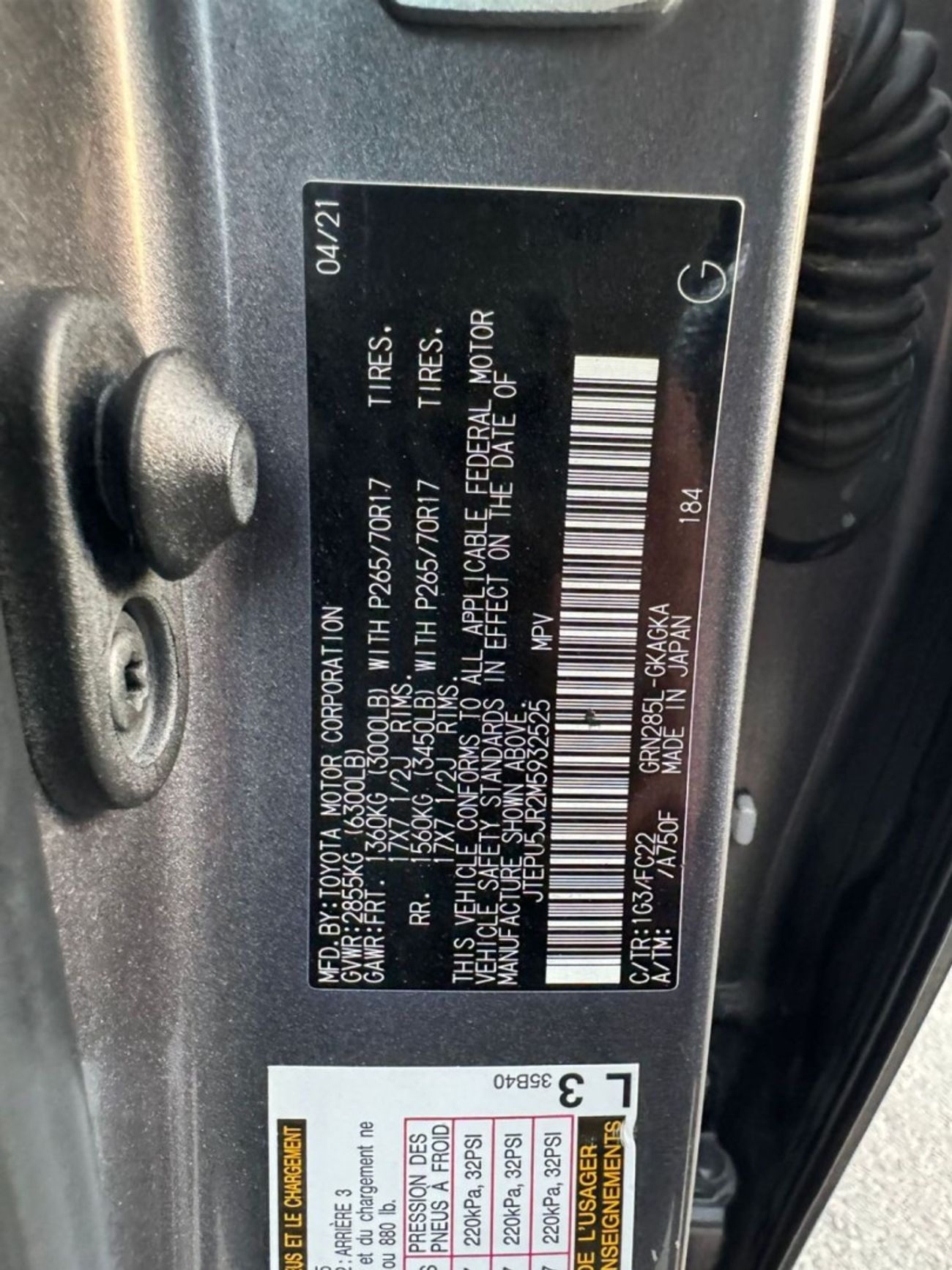 تويوتا Runner4 2021 TRD OFF ROAD 4x4 FULL OPTION US SPEC