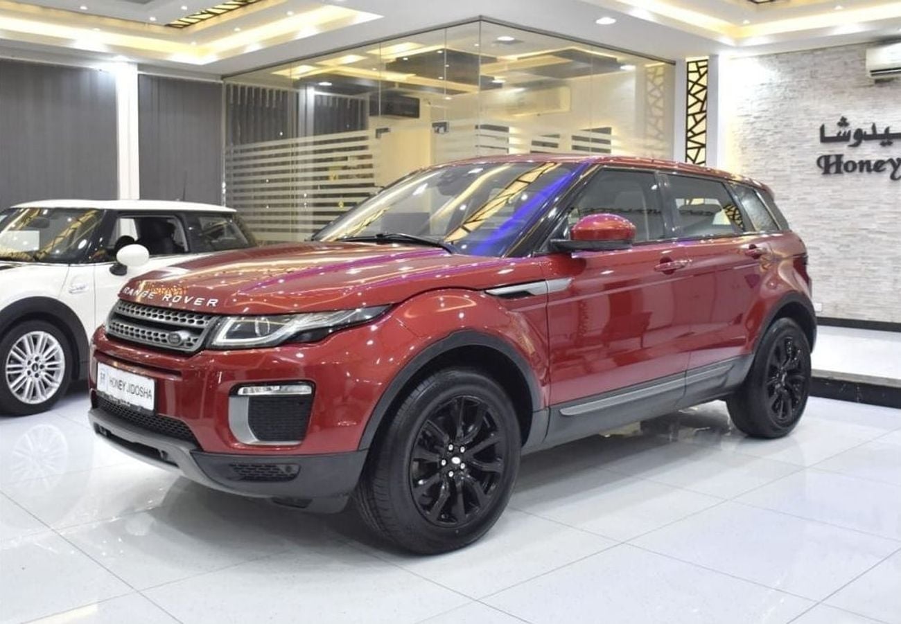 Land Rover Range Rover Evoque HSE EXCELLENT DEAL for our Land Rover Range Rover Evoque ( 2016 Model ) in Red Color GCC Specs