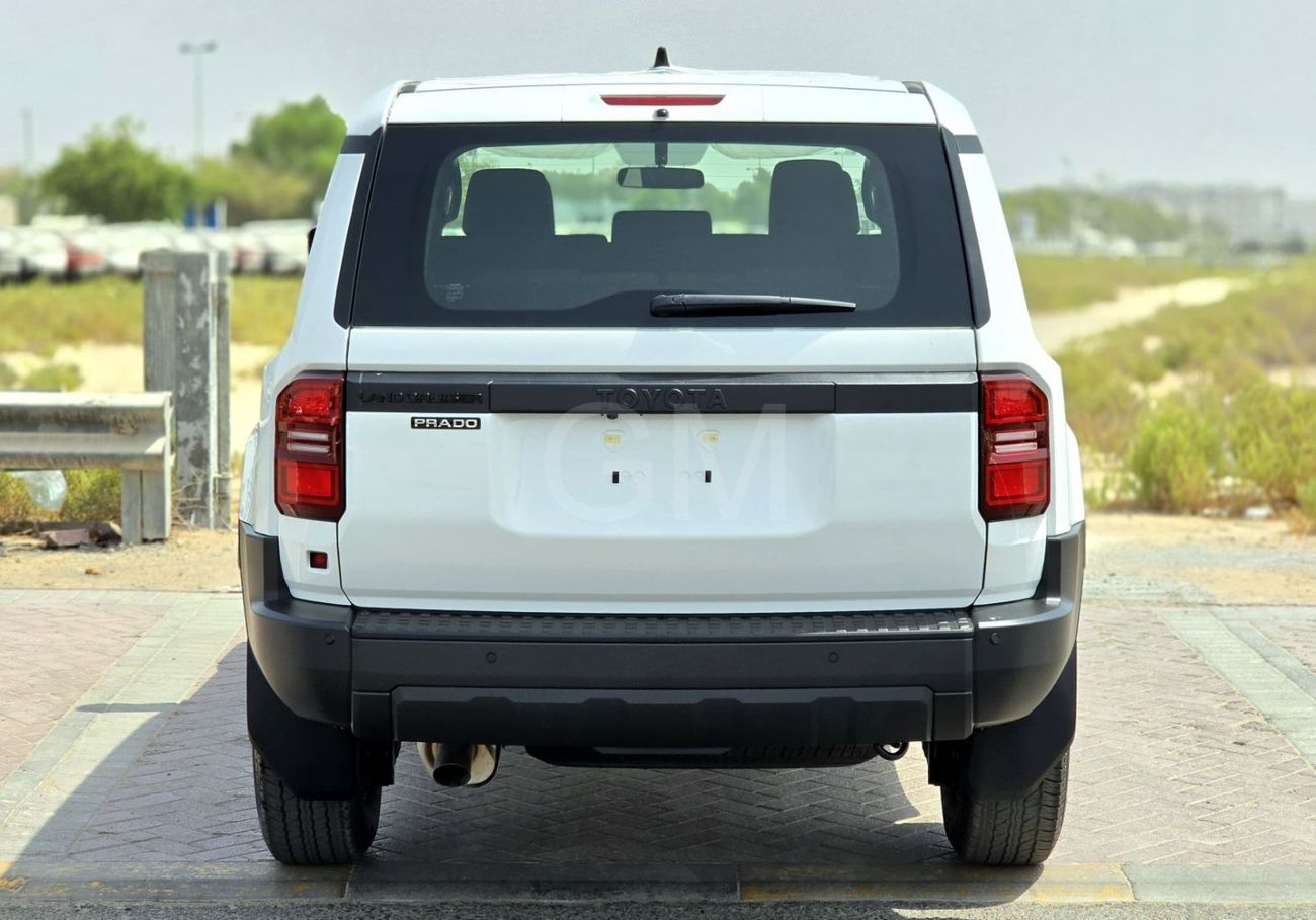تويوتا برادو TOYOTA PRADO PETROL 2.4T - URBAN - E - FULLY BASIC - 2025 MODEL - WHITE INSIDE BLACK - OMANI