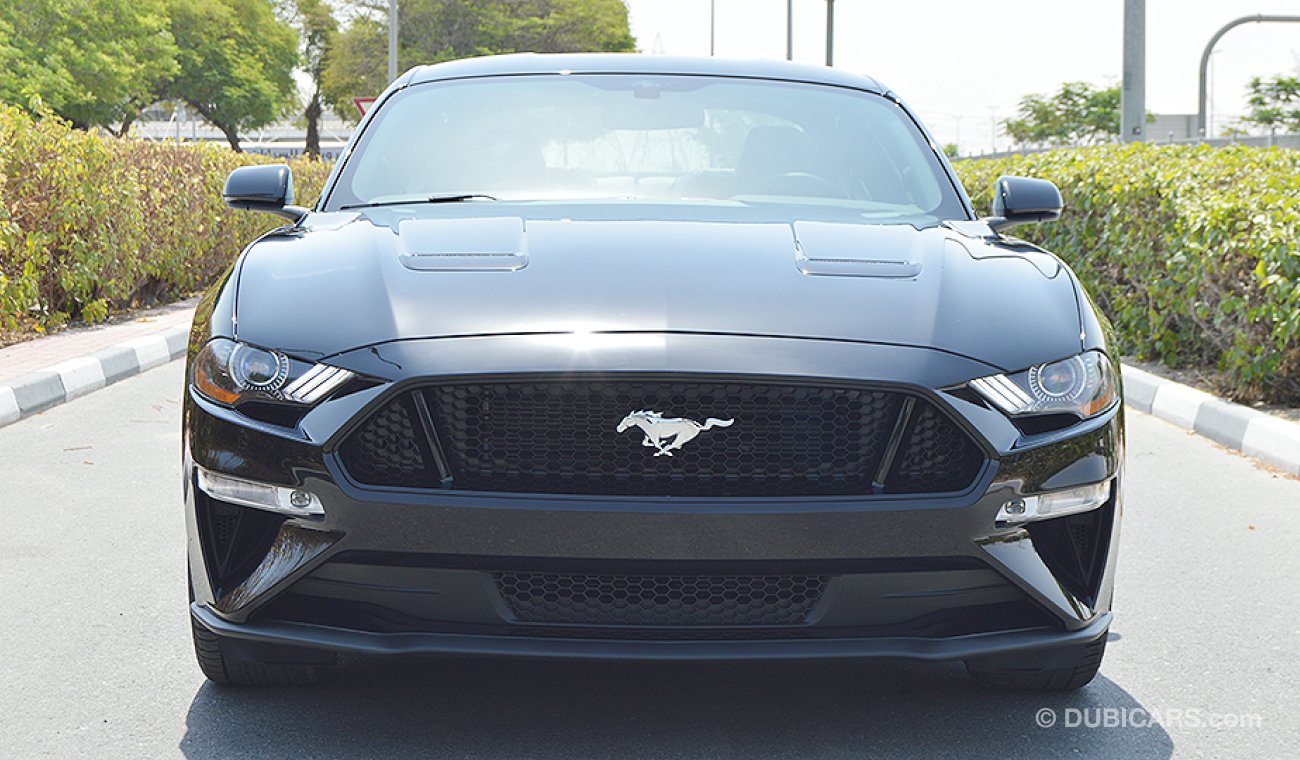 Ford Mustang 2019 GT Premium, 5.0 V8 GCC, 0km w/ 3Yrs or 100K km WTY + 60K km SERV # Carbon Fiber