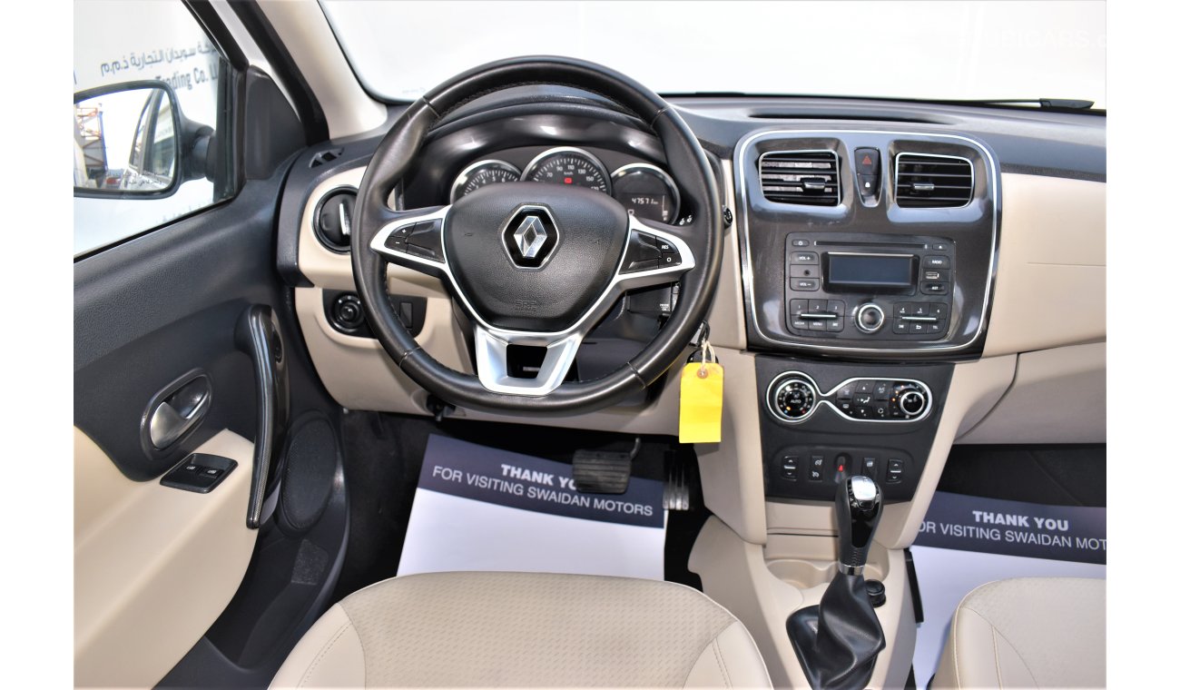 Renault Symbol AED 644 PM | 0% DP | 1.6L SE GCC DEALER WARRANTY