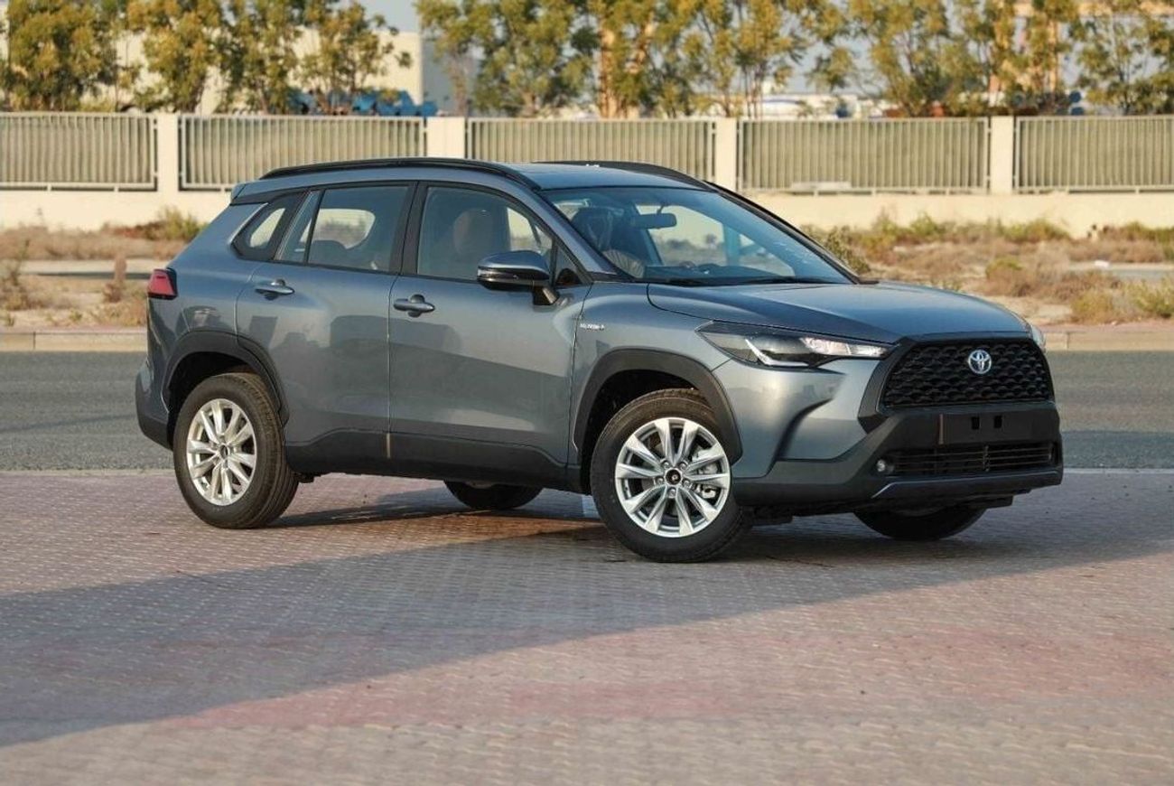 تويوتا كورولا كروس 2024 TOYOTA COROLLA CROSS 1.8 Hybrid MID - Celestite Gray Me inside RED | Export Only