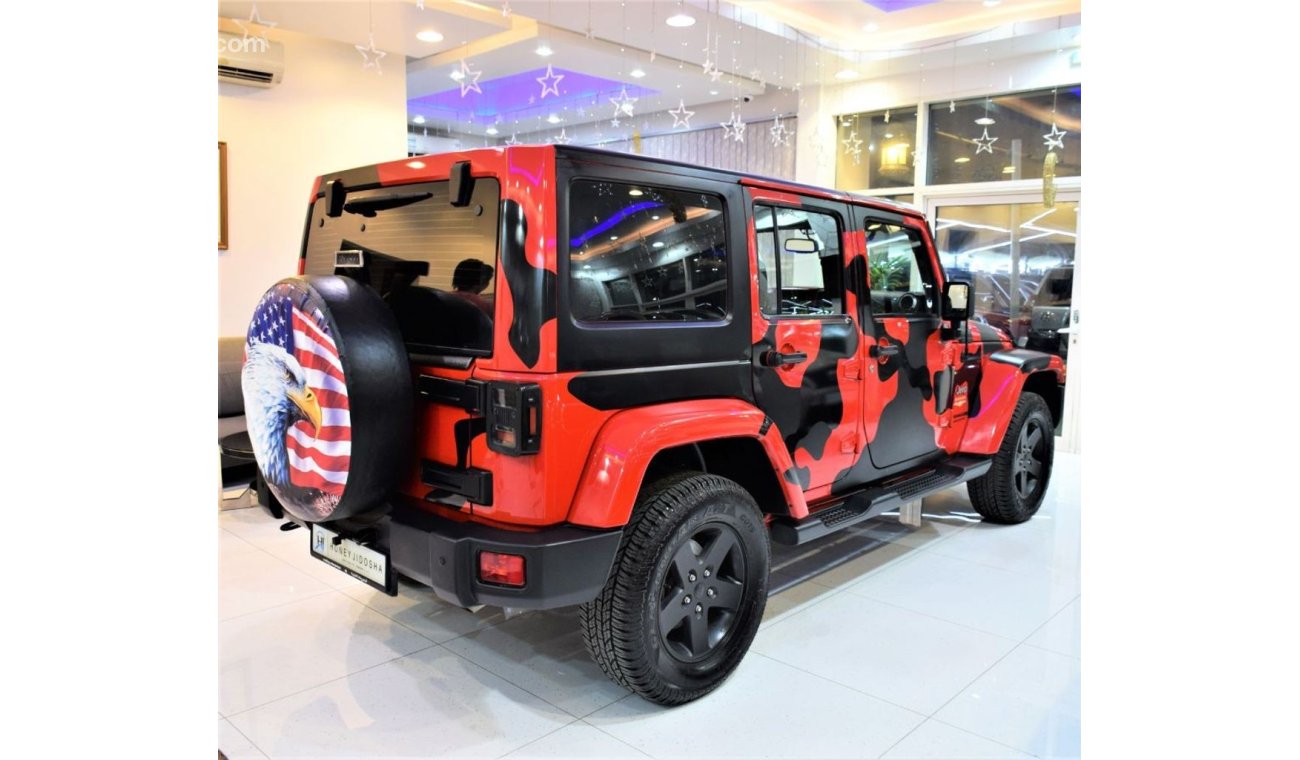 Jeep Wrangler ORIGINAL PAINT ( صبغ وكاله ) Jeep Wrangler Unlimited SAHARA 2015 Model!! in Red Color! GCC Specs