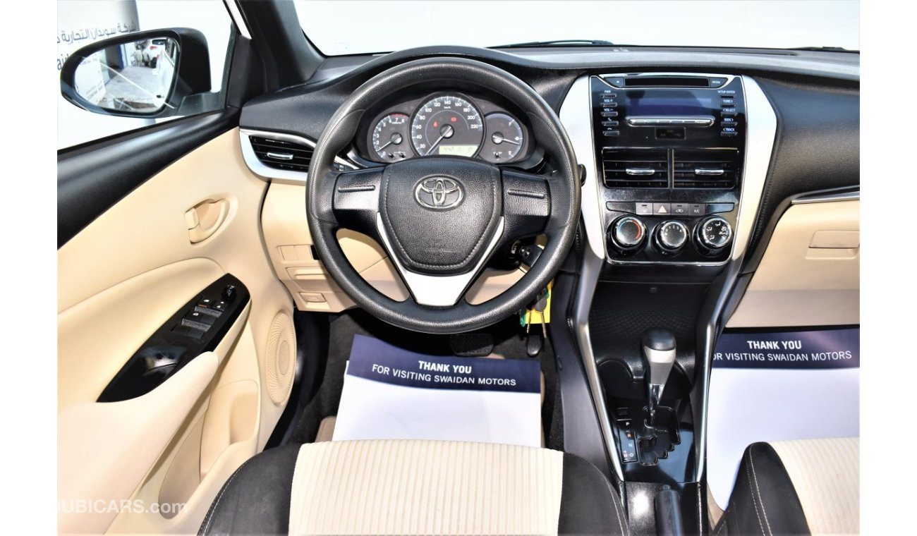 Toyota Yaris AED 919 PM | 1.3L SE HATCHBACK 2019 GCC WARRANTY