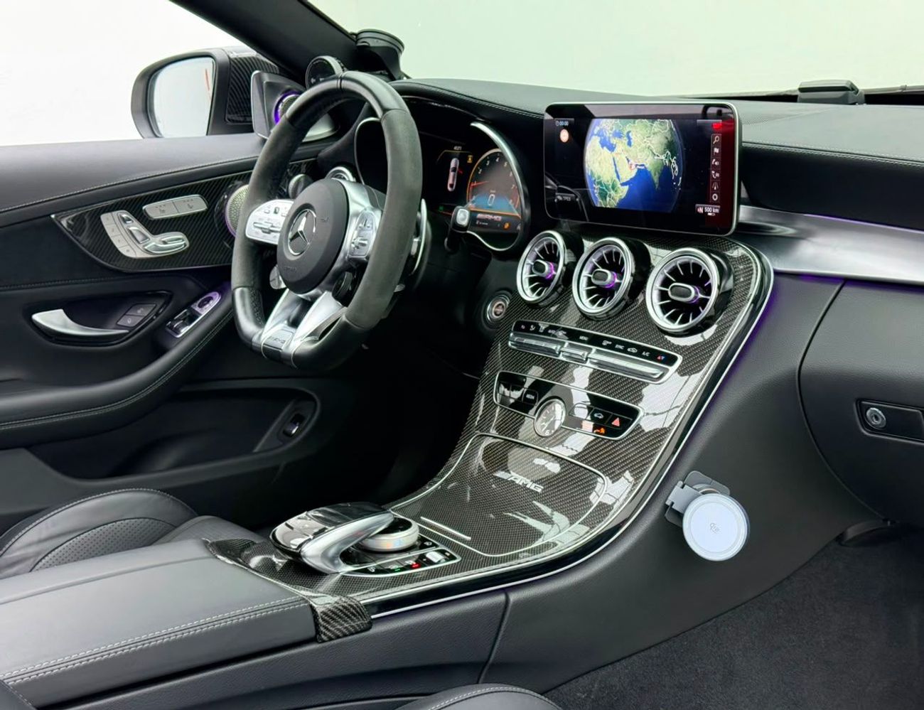 مرسيدس بنز C 63 S 2021 Mercedes Benz C63 S AMG, Warranty, Carbon Fiber Package, Very Low Km, Excellent Condition