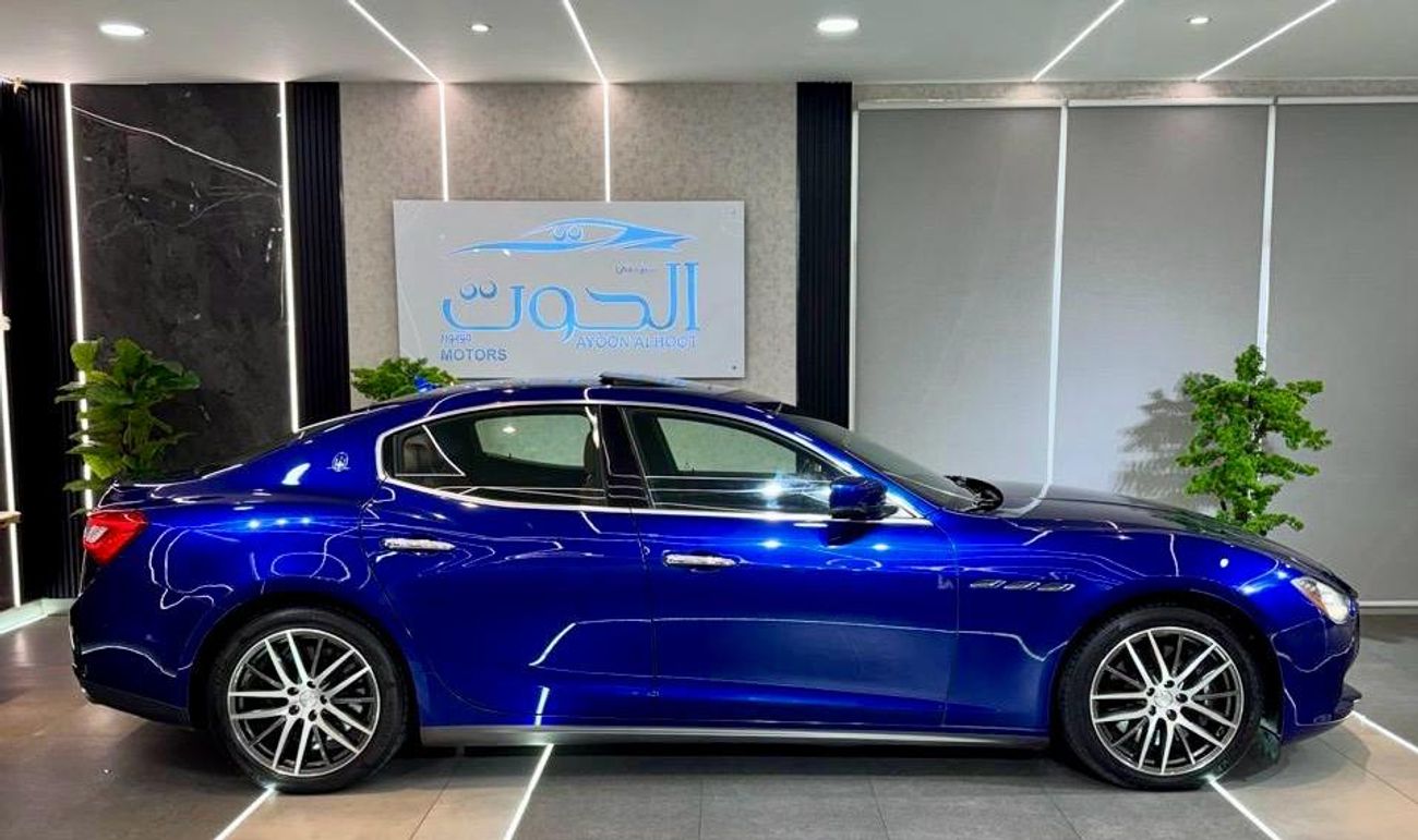 Maserati Ghibli S Q4 3.0L (345 HP) AMAZING BLUE COLOR MASERATI GHIBLI SQ4 V6 || GCC || FREE ACCIDENT || HIGHEST CATE