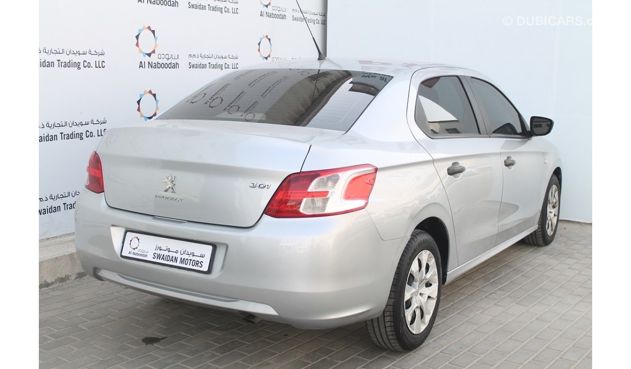 بيجو 301 1.6L ACC 2015 MODEL SILVER AND FREE INSURANCE