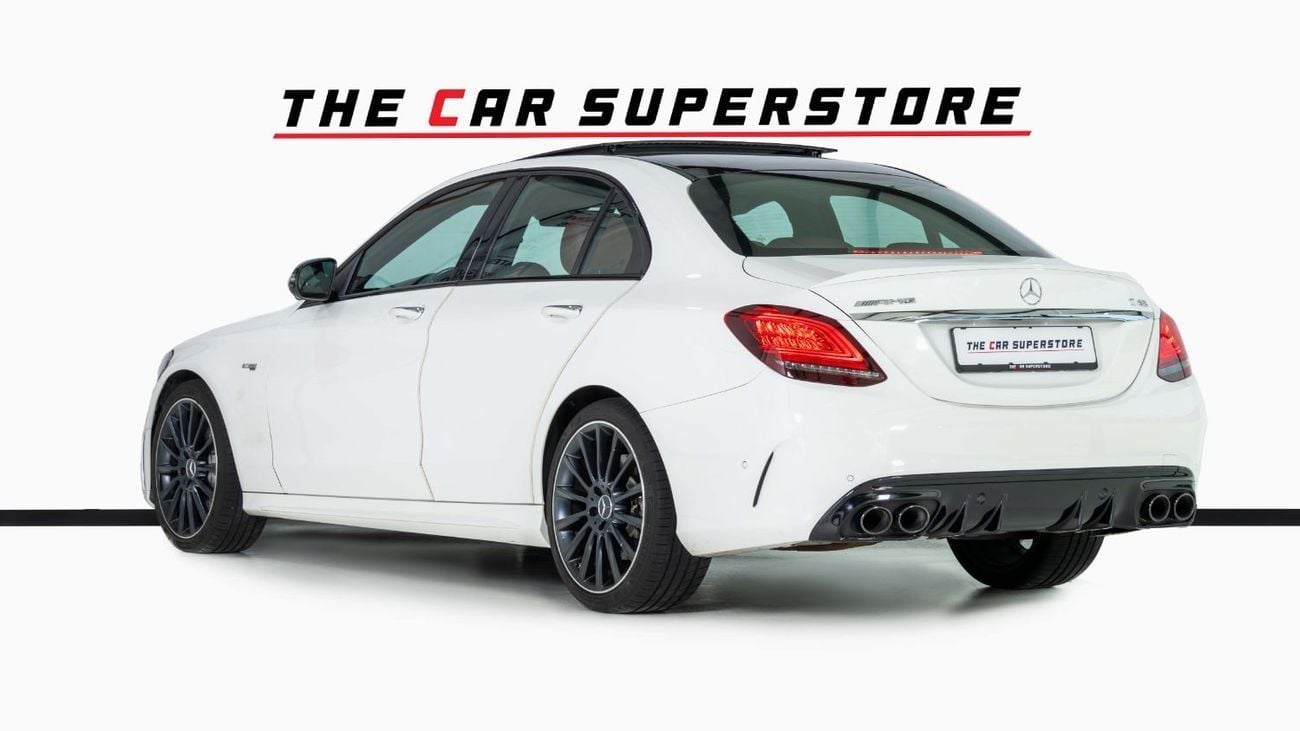 Mercedes-Benz C 43 AMG Std 3.0L 4 Matic-GCC-19 Inch Black Rims-Panoramic Roof-Active Sports Exhaust