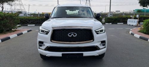 Infiniti QX80 QX80 2021 BLACK EDITION GCC FULL SERVICE+ 5 YEAR WARRANTY ROSTMANI ARABIAN -FULL TOP OPTION - ORGINA