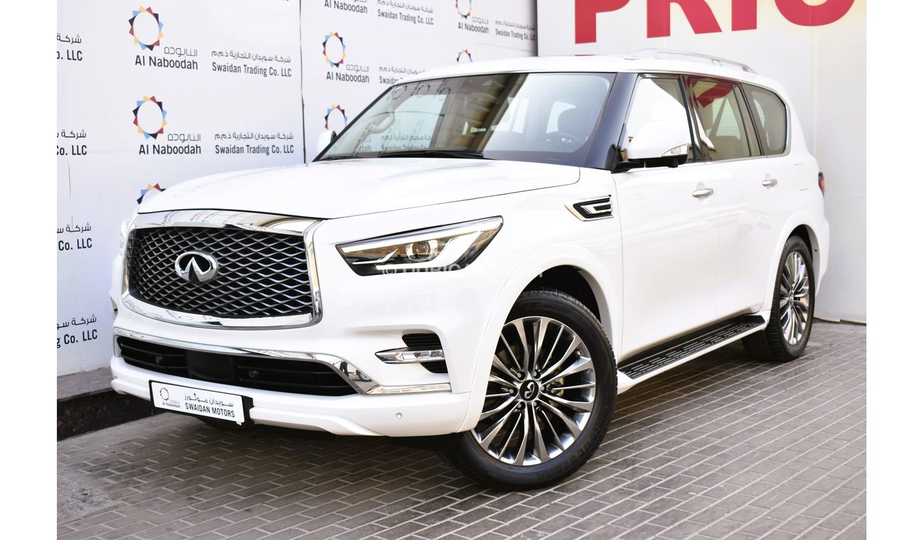 إنفينيتي QX80 AED 3359 PM | LUXURY 5.6L V8 4WD GCC DEALER WARRANTY