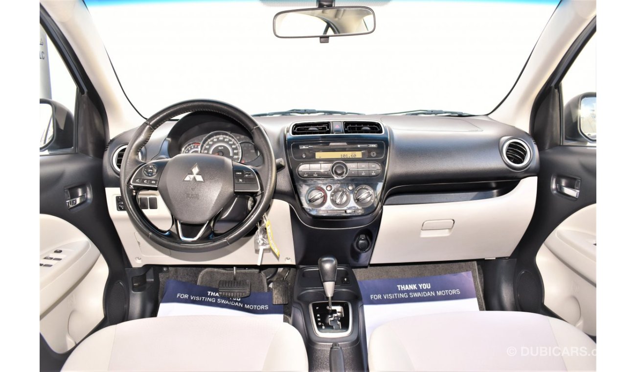 Mitsubishi Attrage AED 684 PM | 1.2L GLX GCC DEALER WARRANTY