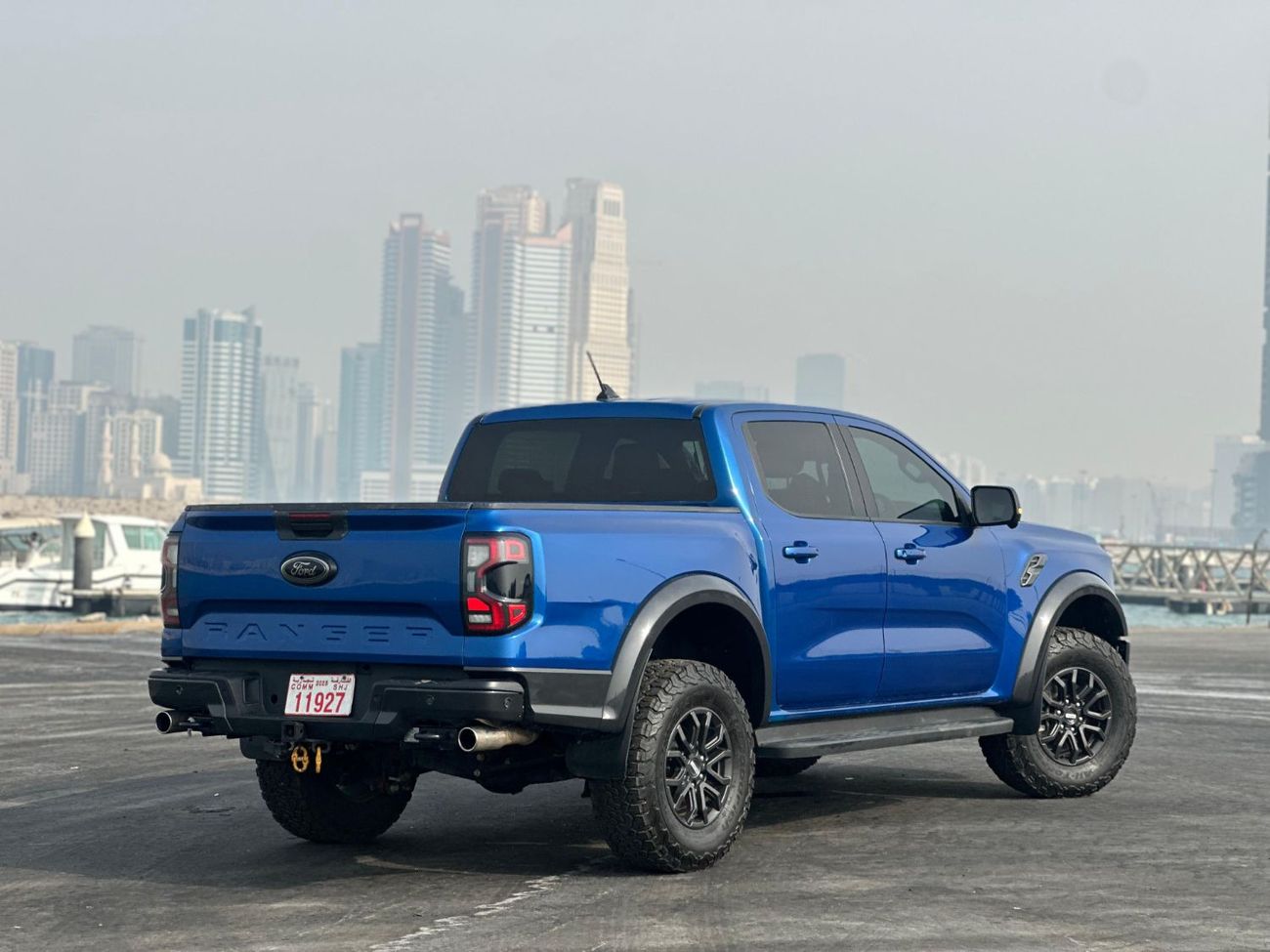 Ford Ranger Raptor Ford Rapter 2023 RHD blue colour with black interior Petro engine