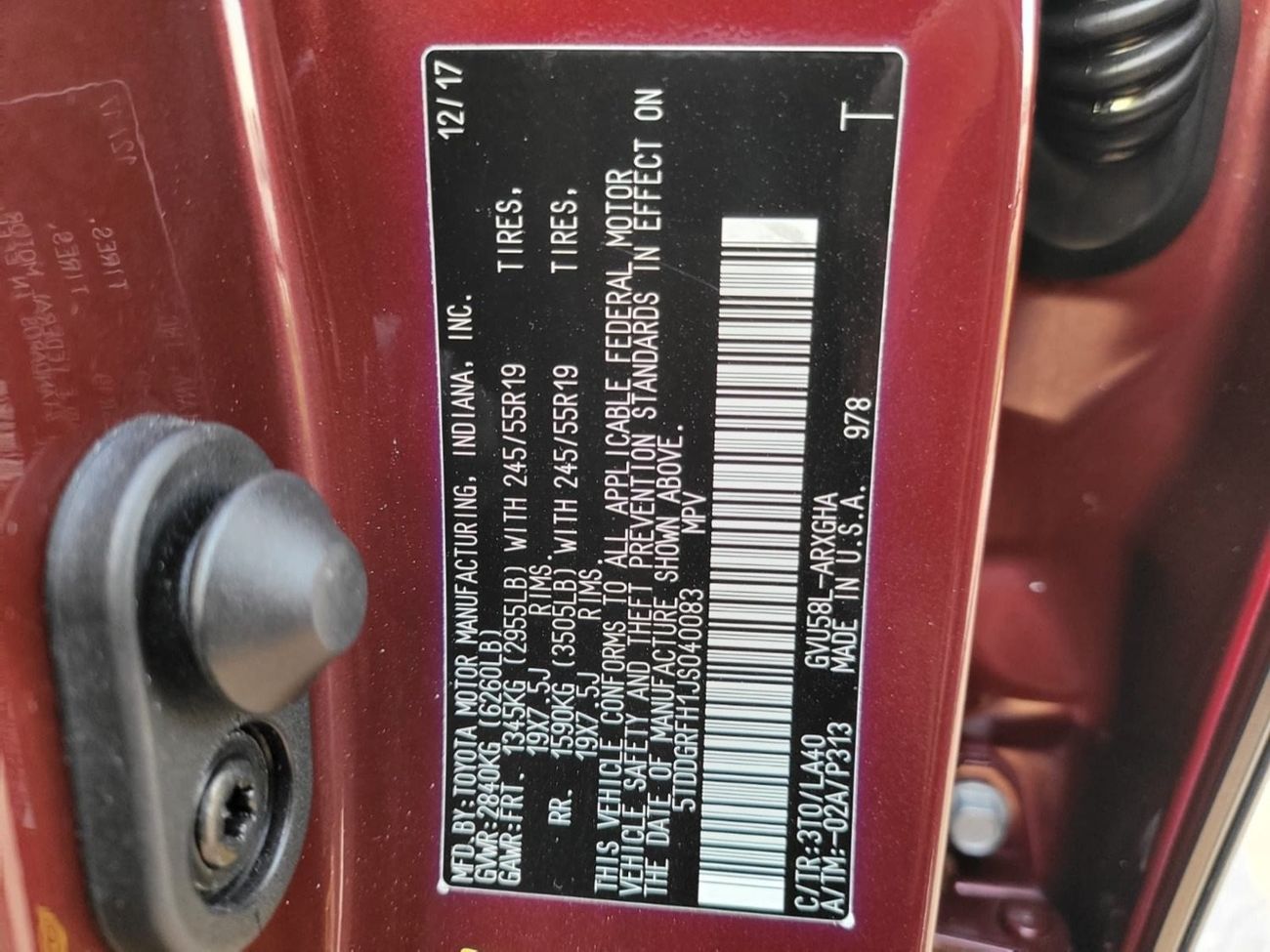 Toyota Highlander TOYOTA HIGHLADER 2018 HYBRID