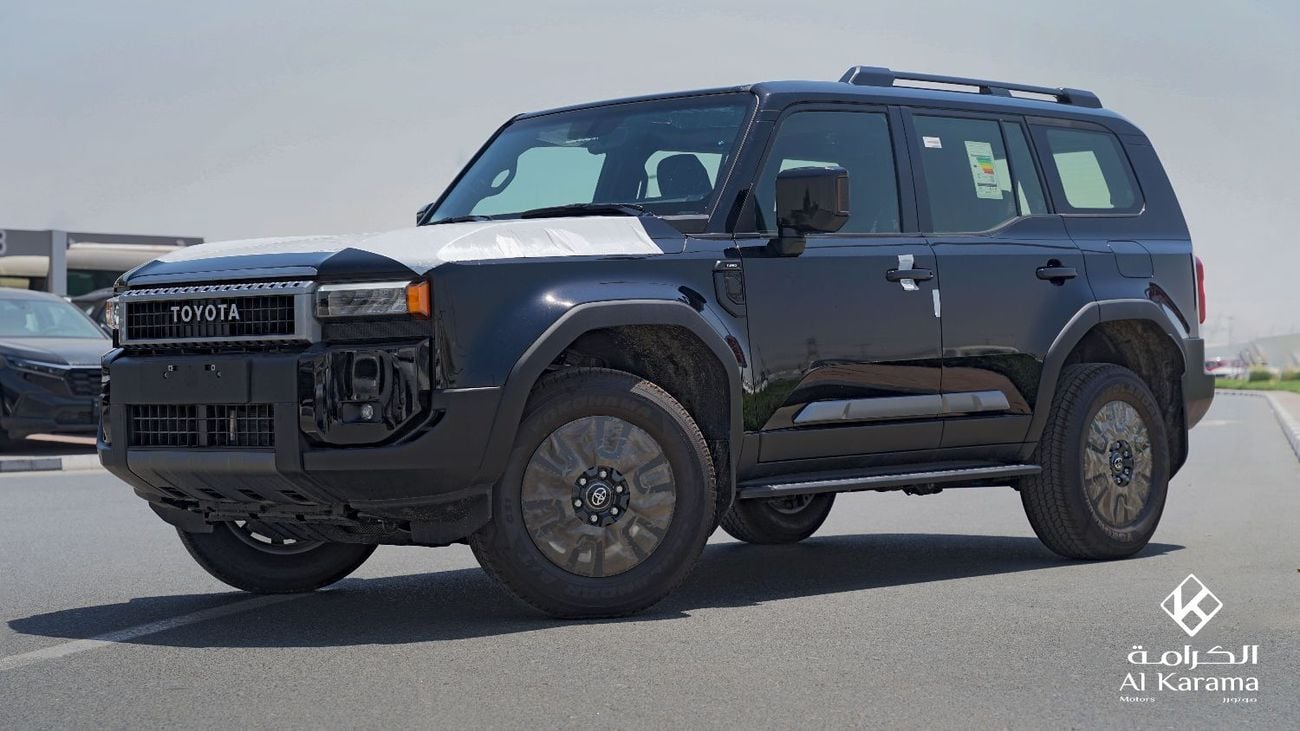 Toyota Prado 2.4L Trubo - All Rounder G - 4WD Drive - Sunroof - GCC - 7 Seater SUV - Black