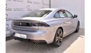 Peugeot 508 AED 2643 PM | 0% DP | GT R 1.6l GCC WARRANTY TO 2027 OR 100000KM