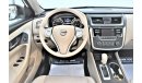 Nissan Altima DEALER WARRANTY 2.5L SV 2017 GCC SPECS