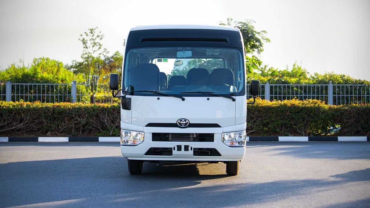 Toyota Coaster 4.0L- White Inside Grey | Export Only