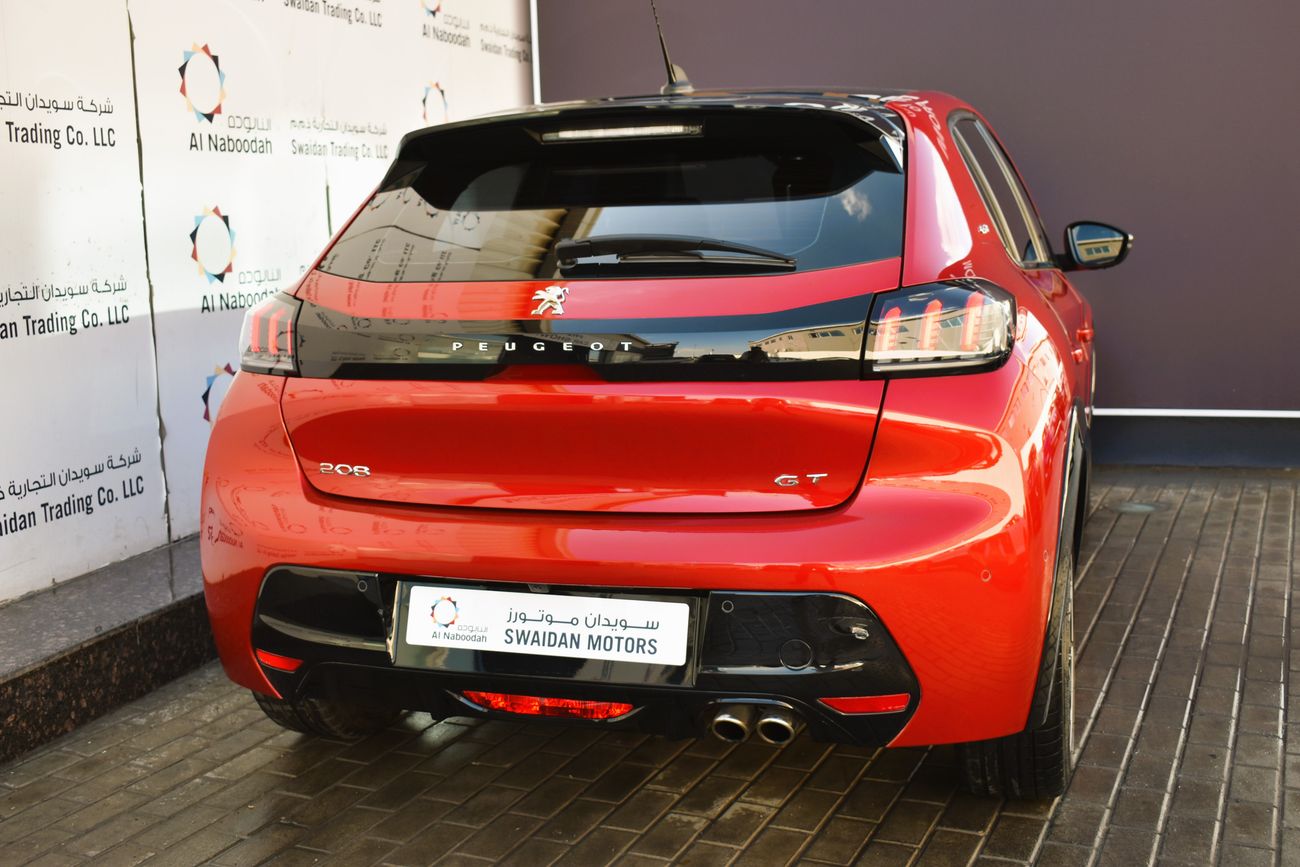 بيجو 208 AED 1279 PM | 1.2T L GT GCC AGENCY WARRANTY UP TO 2026 OR 100K KM