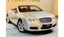 بنتلي كونتيننتال جي تي سي 2008 Bentley Continental GTC, Service History, GCC, Low Kms