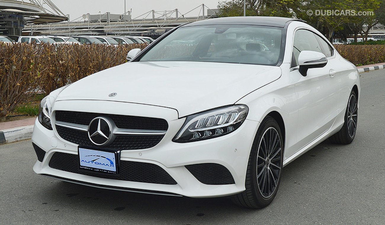 Mercedes-Benz C 200 Coupe 2019 AMG, GCC, 0km with 2 Years Unlimited Mileage Warranty from Dealer