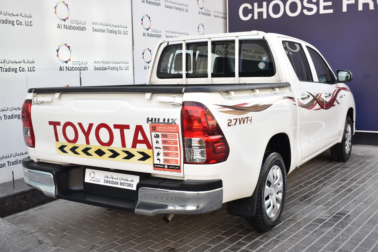 Toyota Hilux AED 1279 PM | 2.7L MT DC 2WD GCC DEALER WARRANTY