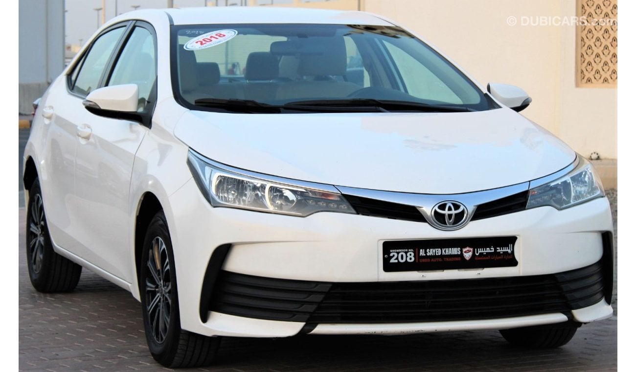 Toyota Corolla Toyota Corolla 2018 GCC in excellent condition 1600cc No. 2 without accidents, very clean from insid