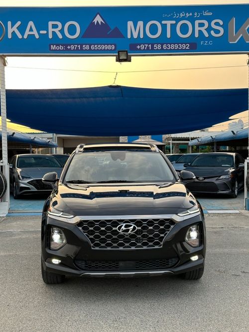 Hyundai Santa Fe car 2021 full full panorama two turbo engine in perfect condition leather interior 360 camera