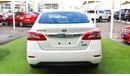 Nissan Sentra GCC, 2016 model, without accidents, white color, beige leather interior, Android screen, rear camera