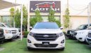 Ford Edge Model 2015, American import, white color, panorama, fingerprint, installed, in excellent condition,