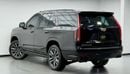 Cadillac Escalade Sport Platinum 6.2L 4WD 2022 Cadillac Escalade Sport Platinum, 2027 Cadillac Warranty + Service Pack