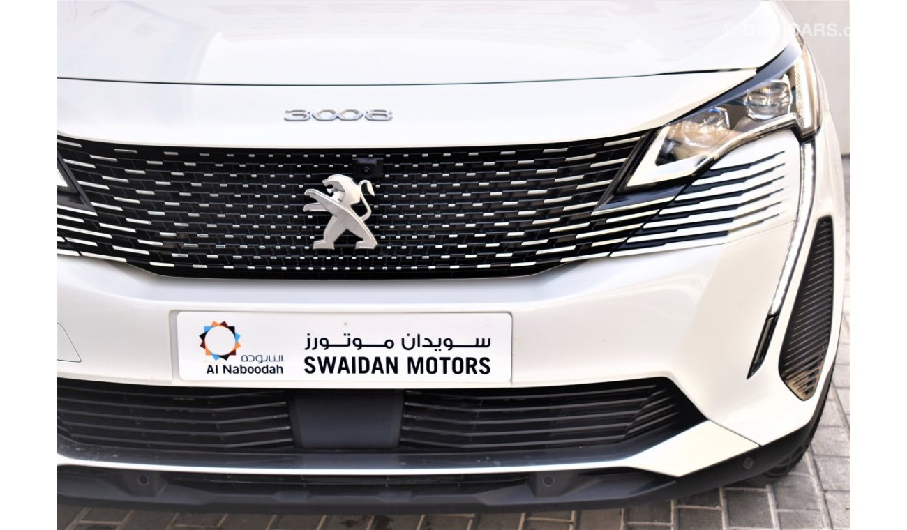 Peugeot 3008 AED 2663 PM | 1.6L GT TC 2023 GCC AGENCY WARRANTY UP TO 2027 OR 100000KM
