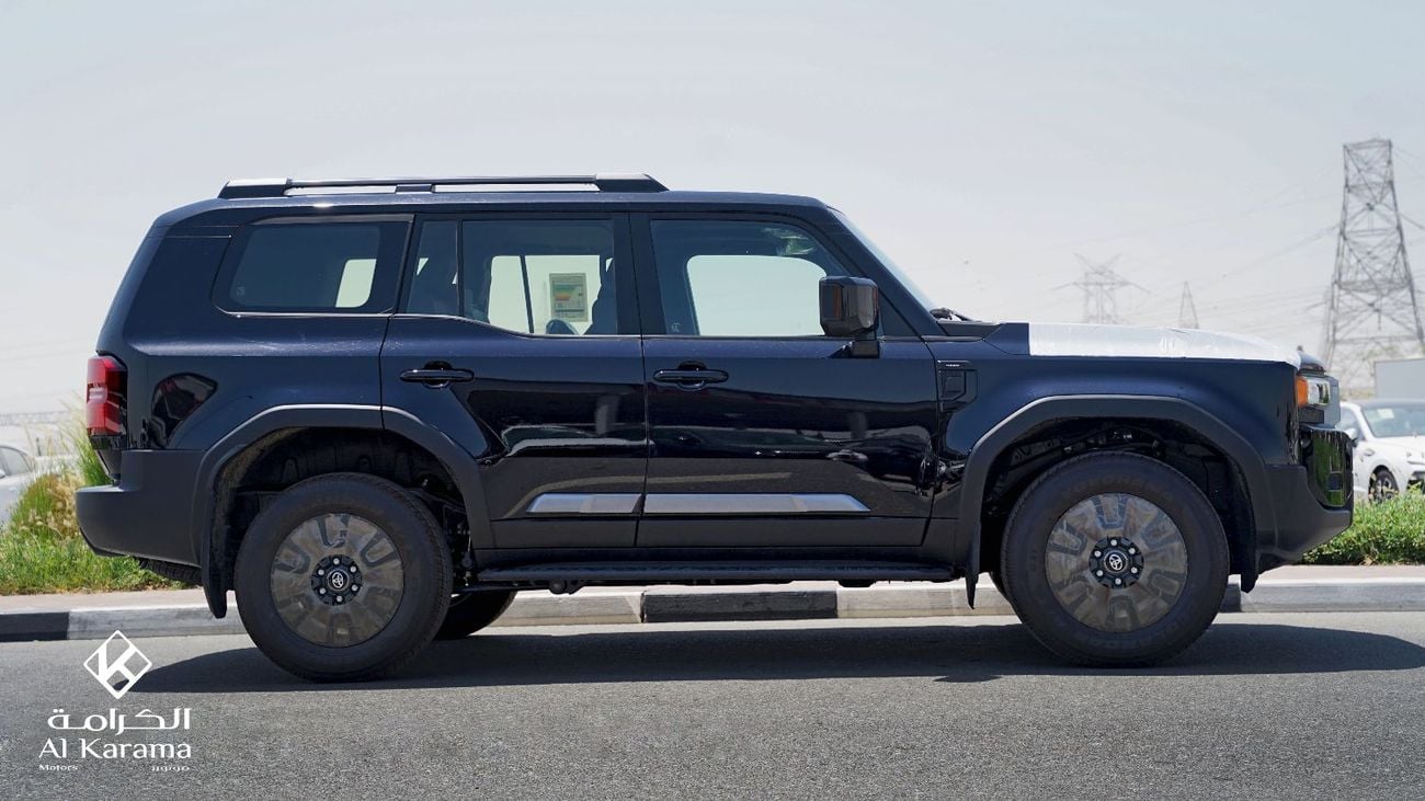 Toyota Prado 2.4L Trubo - All Rounder G - 4WD Drive - Sunroof - GCC - 7 Seater SUV - Black