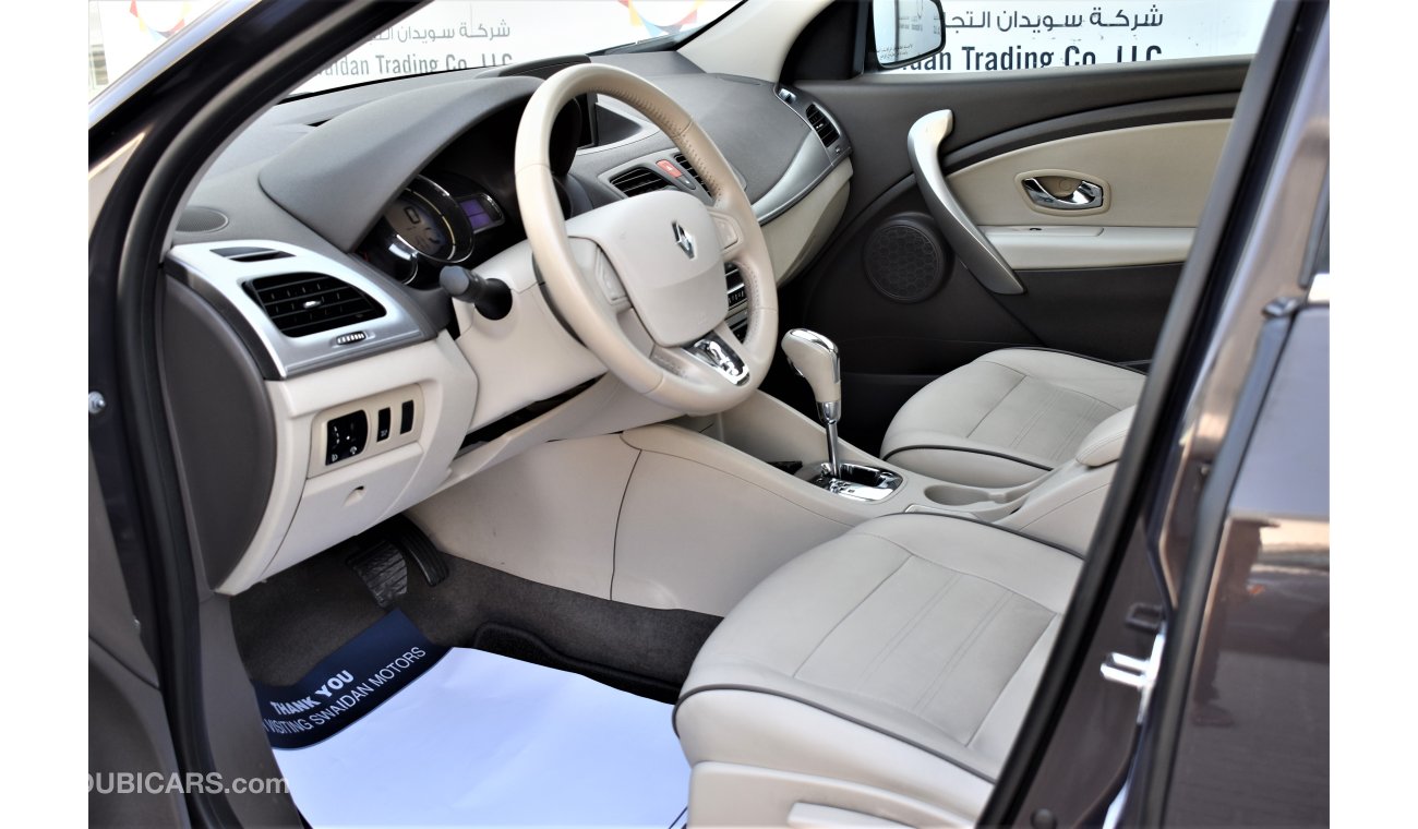 رينو فلوينس 2.0L LE 2017 GCC LEATHER SUNROOF DEALER WARRANTY