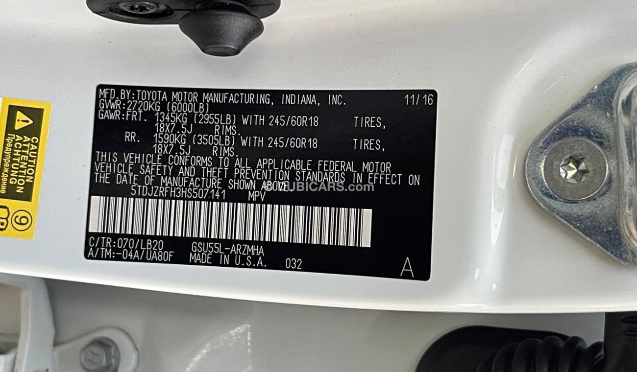 Toyota Highlander 2017 TOYOTA HIGHLANDER  full options XLE 4x4 IMPORTED FROM USA VERY CLEAN CAR INSIDE AND OUT SIDE FO