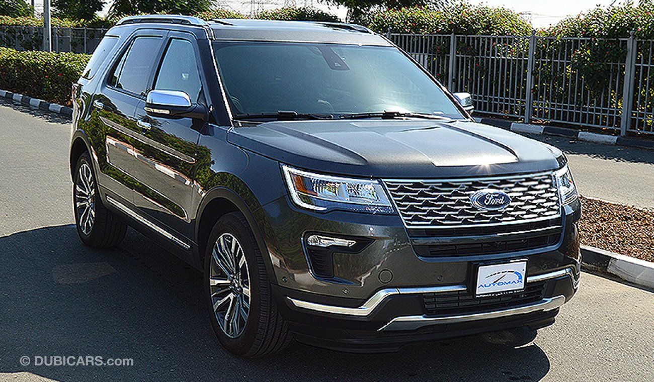 Ford Explorer Platinum Luxury Edition Ecoboost 4WD, 3.5-V6 GCC, 0km w/ 3Years or 100K km WTY  + 3 Years Service