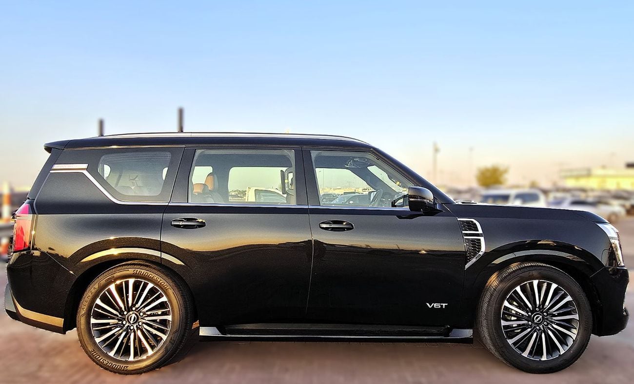 نيسان باترول Nissan Patrol LE Platinum City 3.5l Twin turbo petrol A/T 4WD SUV Black Color Inside Tan GCC 2026 Mo