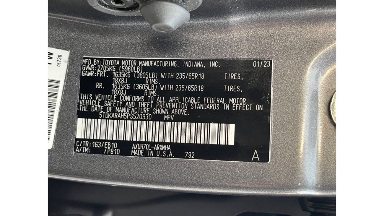 تويوتا هايلاندر 2023 TOYOTA HIGHLANDER XLE HYBRID FULL OPTIONS IMPORTED FROM USA