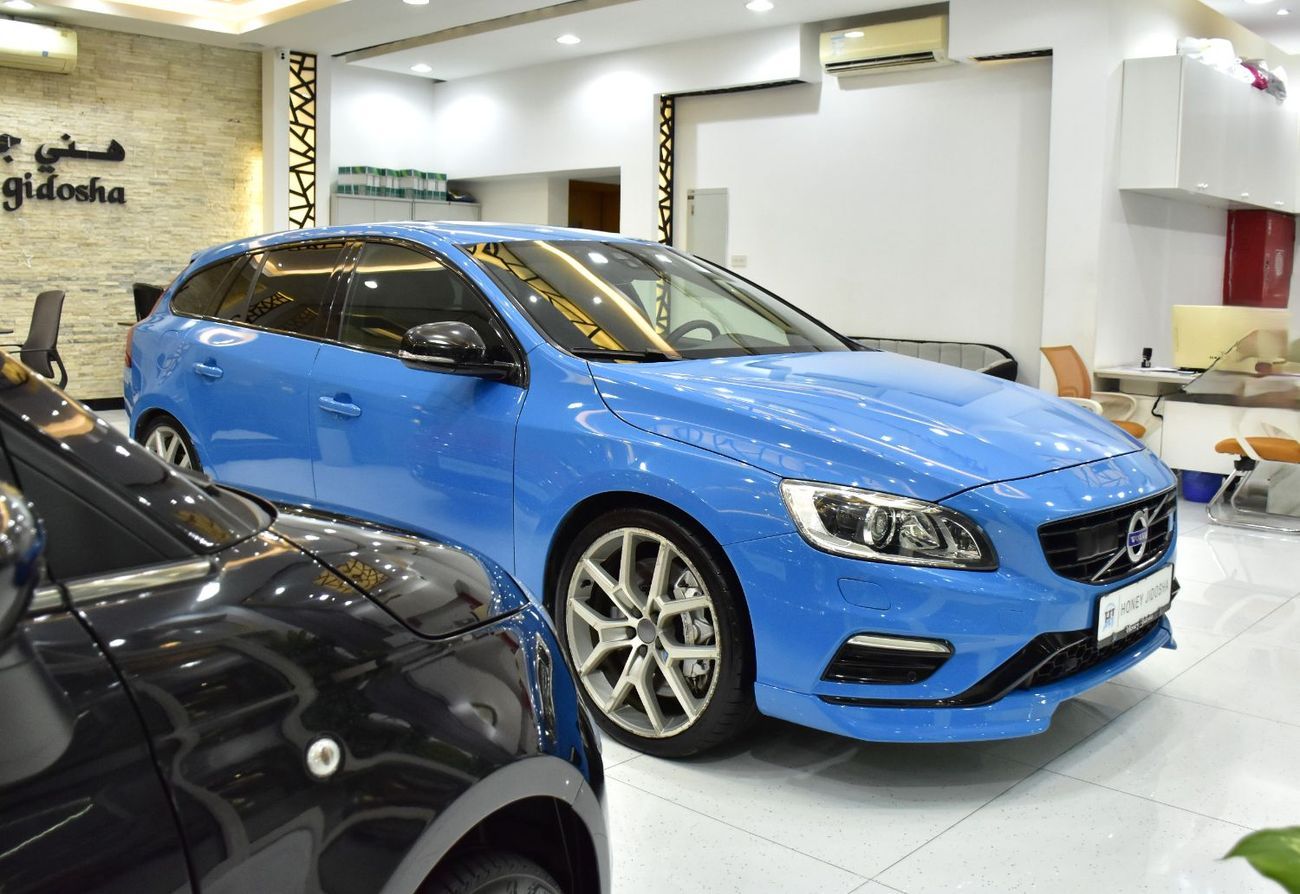 Volvo V60 POLESTAR EXCELLENT DEAL for our Volvo V60 Polestar T6 ( 2016 Model ) in Blue Color GCC Specs