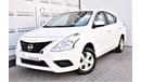 Nissan Sunny AED 609 PM | 1.5L SV GCC DEALER WARRANTY