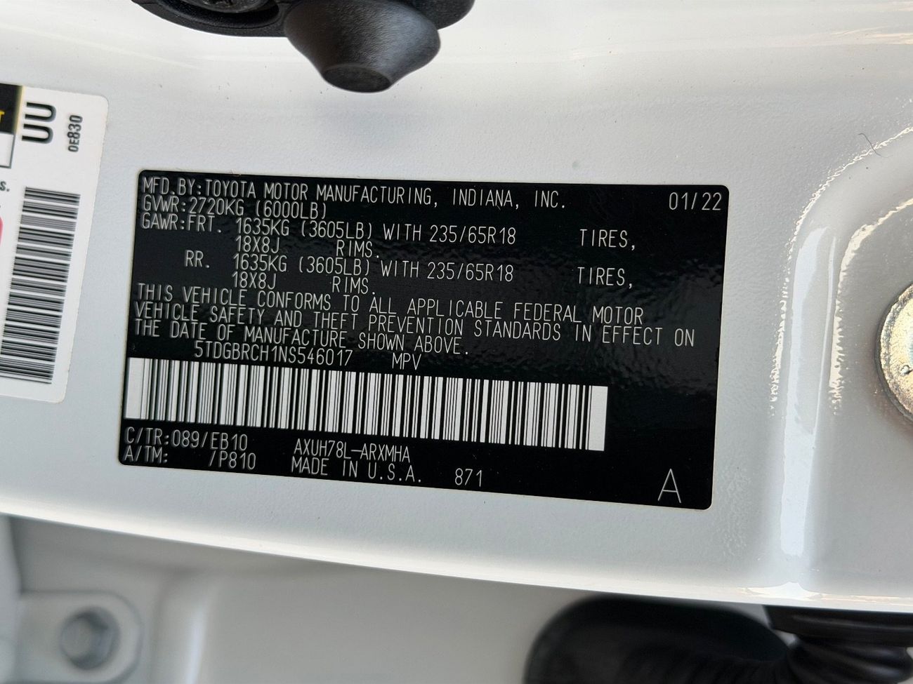 Toyota Highlander 2022 TOYOTA HIGHLANDER XLE HYBRID AWD FULL IMPORTED FROM USA