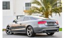 Audi A5 3.2L V6 S-Line  - 2013 - Under Warranty - AED 1,253 per month - 0% Downpayment